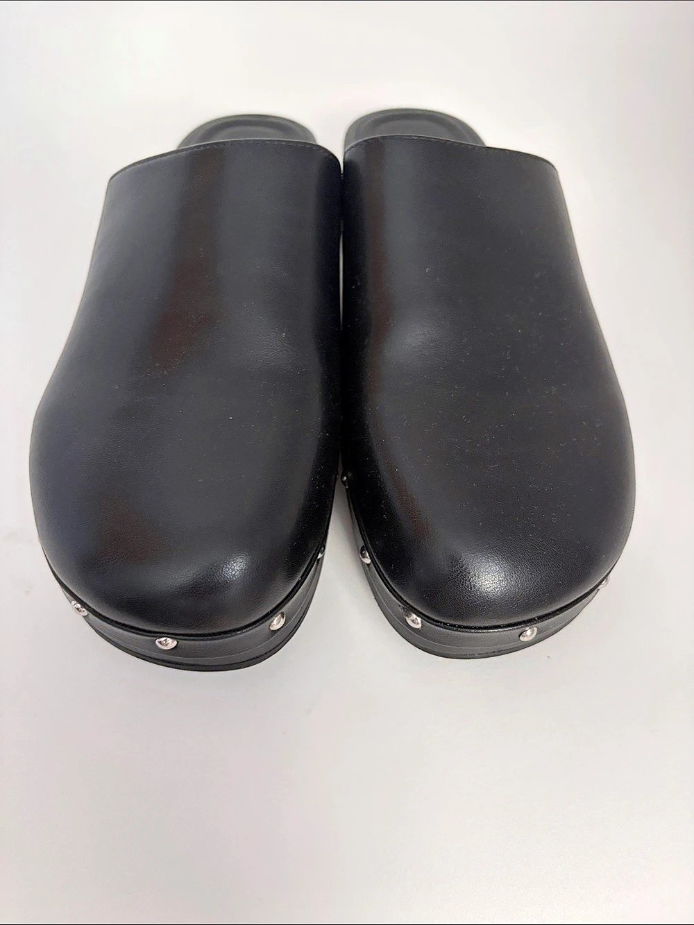Zara Black Studded Clogs US 9-NEW
